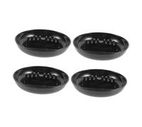 Ipetboom 4pcs Portable Round Ashtrays with Cigarette Slots Unbreakable Impact Resistant Plastic Stable Base for Indoor Outdoor Home Office Patio Smoking Areas