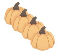 Ipetboom 4pcs Pumpkin Vegetable Shape Pulp Sponge Quick Absorbent Natural Cellulose Scrubber for Kitchen Dishwashing and Bathroom Cleaning Bath Sponge with Creative Halloween Design