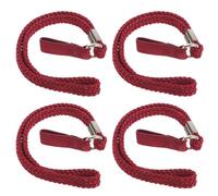 Ipetboom 4Pcs Red Hiking Pole Wrist Band Replacement Straps for Walking Stick and Climbing Cane, Sturdy Trekking Pole Rope Lanyard for Elderly Safety and Outdoor Use