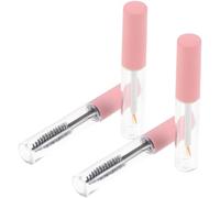 Ipetboom 4pcs Refillable Pink 10ml Pet Mascara Tubes Lightweight Shadow Tip Liner Tubes Convenient to Carry and Store for Makeup Storage Random Color