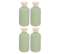 Ipetboom 4pcs Refillable Shampoo Travel Bottles 200ml Plastic Leakproof Easy to Fill Reusable Squeeze Bottles with Flip Cap for Shower and Vacation
