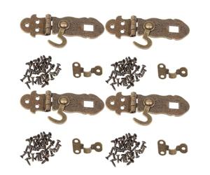 Ipetboom 4pcs Retro Notebook Lock Vintage Iron Hasps for Notepad Diary Journal Writing Book