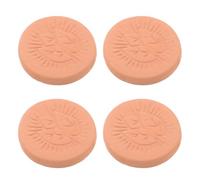 Ipetboom 4Pcs Round Terracotta Bread Warming Stones Rustic Mini Bread Basket Insulation Sheets for Party Food Warmer and Sourdough Humidity Keeper