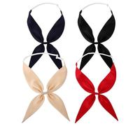 Ipetboom 4pcs Sailor Neck Scarf and Rabbit Ear Bow Tie Set, Japanese School Uniform Style, Triangle Handkerchief Bandanas for Women and Girls, Sailor Costume Accessories for Parties and Cosplay