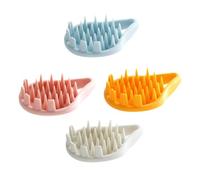 Ipetboom 4pcs Scalp Massager Shampoo Brush for Adults and Ergonomic Hair Scalp Massaging Combs with Soft Bristles Gentle Detangling and Relaxation for Long Nails and All Hair Types Yellow