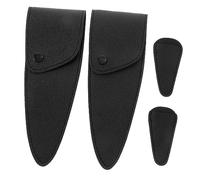 Ipetboom 4pcs Scissor Case Set Black PU Leather Protector Sewing and Embroidery Scissor Cover Nail Art Hair Clippers 2 Medium 2 Small Round Cases Sturdy and Easy to Store