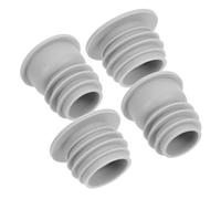 Ipetboom 4pcs Silicone Drain Pipe Seal Plugs for Kitchen Bathroom Laundry Cuttable Wash Basin Sink Stopper Leak Hose Connector with Odor Prevention Gray