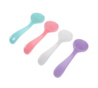 Ipetboom 4pcs Silicone Face Scrubber with Long Handle for Women Soft Exfoliating Facial Cleansing Brush for Deep Pore Care Blackhead Removal Sensitive Skin Daily Use Portable Travel