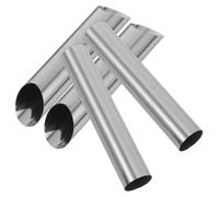 Ipetboom 4pcs Stainless Steel Cannolis Forms Dual Angled Cream Horn Molds for Pastry Baking Non Stick Tube Moulds with Croissant and Horn Shapes Home Kitchen Baking Tool