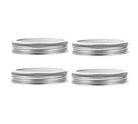 Ipetboom 4pcs Stainless Steel Sprouting Lids for Wide Mouth Mason Jars Removable Mesh Strainer Jar Tops for Seed Sprouts Kitchen and Indoor Garden Supplies Easy to Clean and Drain