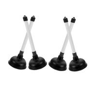 Ipetboom 4pcs Toilet Bowl Unclogger with Strong Suction Rubber Cup Plungers Ergonomic Handle Bathroom Drain Tool for Sink Pipe Cleaner Efficiently Removes Clogs and Blockages