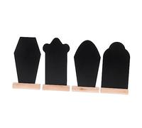 Ipetboom 4PCS Tombstone Shape Blackboard Signs Double Sided Message Boards for Easter Decor Unique DIY Table Numbers Reminders Memos Creative Craftsmanship with Excellent Texture