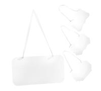 Ipetboom 4pcs Transparent Acrylic Wedding Reserved Signs Blank DIY Chair Tags for Ceremony Reception Office Decor Multipurpose Stylish Seating Markers