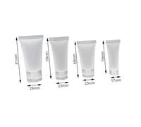 Ipetboom 4pcs Travel Bottle Set 10ml to 30ml Frosted Lotion Cream Containers with Screw and Flip Caps Refillable Cosmetic Bottles for Face Wash and Hand Cream Travel Toiletries