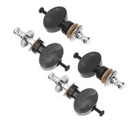 Ipetboom 4pcs Ukulele Tuners Straight Rod Style Small round Handle Replacement Guitar Tuning Pegs Keys Machine Heads String Ukulele Instrument Accessories
