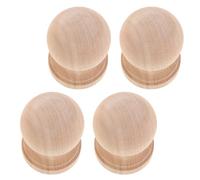 Ipetboom 4pcs Unfinished Wood Baluster Spindles Solid Wood Staircase Finials for Crafts Furniture Railings Home Renovation Natural Light Yellow Decorative