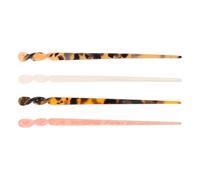 Ipetboom 4pcs Vintage Acetate Hair Pins for Women Minimalist Retro Chinese Hanfu Hair Sticks for Buns Secure Updo Chopsticks with Timeless Asian Elegance and Cold Tone Design