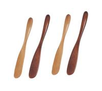 Ipetboom 4pcs Wooden Makeup Cream Spatula Face Mask Tools Skincare Scrapers Beauty Spatulas