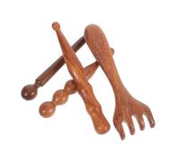 Ipetboom 4pcs Wooden Massage Stick for Deep Tissue Relief Scraping Massage Gua Sha Tool for Body Foot and Back Relaxation