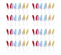 Ipetboom 4sets Easter Bunny Ears Headband for Boys and Girls Rabbit Ear Hairband for Easter Party 10pcs*4 Random Color