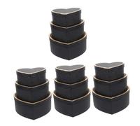 Ipetboom 4sets Heart Shape Case Packaging Box Paper Storage Box for Candy Lipstick Perfume 3pcs*4