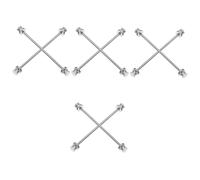 Ipetboom 4sets Men's Shirt Collar Bar Pins Durable Necktie Clasp Stickers for Stylish Business Suits for Weddings Father's Day Special Occasions 2pcs*4