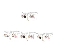 Ipetboom 4sets Paintbrush Brooches Chic Alloy Lapel Pins for Artists Design Eye Catching Accessory for Everyday Wear 2pcs*4
