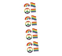 Ipetboom 4sets Rainbow Brooch Pin Badges for Decorative Clothing and Backpack Ornaments for Birthdays and Valentine Day Fashionable and Durable Accessories 4pcs*4