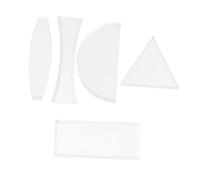 Ipetboom 5 Pcs Physics Optical Lens Acrylic Convex Concave Lenses for Teaching Optics Experiments with Multiple Shapes for Middle School Science Classroom