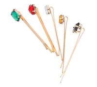 Ipetboom 5 Pcs Retro Golden Drill Hair Clips Set for Women and Mixed Style Barrettes Material Attractive Design for Various Hair Styles for Daily Wear and Special Occasions