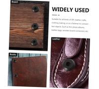 Ipetboom 5 Sets Stainless Steel Binding Screw with Caps and Nuts Black Countersunk Flat Round Head Hex Socket Screws for Leather Saddles DIY Craft Fasteners Wear-resistant Connectors