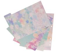 Ipetboom 5 Sheets A5 Dividers for Notebooks with Beautiful Cherry Blossom Starry Sky Design Paper Material Versatile Page Dividers for Separating Documents and Quick Reference
