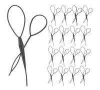 Ipetboom 50 Pairs Hair Loop Styling Tool Set for Women Black French Braid and Ponytail Maker Accessories Updo Hair Bun Tools for Everyday and Festival Hairstyles