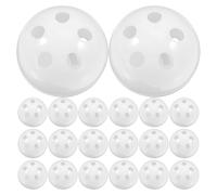Ipetboom 50pcs Ball Inserts - 1.02in Round Crochet Animal Puppet Doll Noise Maker Insert - White Replace Squeakers Bell for Baby & Pet Toys DIY Making