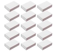 Ipetboom 50Pcs Blank Match Containers with Double Sided Strikers White Paper Sliding Boxes for Bridal Shower Fireplace Use