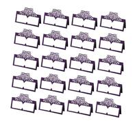Ipetboom 50pcs Dark Purple Hollowed Out Love Heart Wedding Place Cards Vintage Style Creative Table Name Seats for Party Banquet Engagement Birthday Pastoral Design