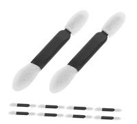 Ipetboom 50pcs Double Ended Eyeshadow Sponge Brushes for Women Precision Makeup Applicators with Two Round Heads Smooth Soft Disposable Eye Shadow Blending Tools Kit for Natural to Dramatic