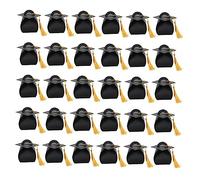 Ipetboom 50pcs Graduation Cap Candy Boxes with Tassels Lightweight Sweets Boxes for Graduation Party Favors Delicate Doctoral Hat Gift Packaging for Celebration Receptions