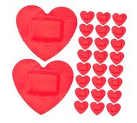 Ipetboom 50Pcs Heart-Shaped Breathable Wound Care Patches Hemostatic Stickers for All Ages PE Material Adhesive Bandages for Wound Protection and Healing