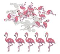 Ipetboom 50pcs Nordic Flamingo Wood Buttons for Sewing and DIY Crafts Animal Patterned Decorative Buttons for Scrapbooking and Knitting Pink Scandinavian Style