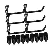 Ipetboom 50pcs Plastic Grid Wall Hooks Nail Wire Shelf Utility Hangers for Home Kindergarten Organization Heavy Duty Clip Design Black