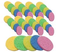 Ipetboom 50pcs Professional Facial Sponges Reusable Face Pads Makeup Remover Exfoliating Cleansing Pads Portable and Gentle for Skin