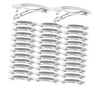 Ipetboom 50pcs Spring Clip Hairpin French Barrette Hair Clips Plated Diy Craft Hair Accessories for Hairdressing