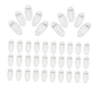 Ipetboom 50pcs Transparent DIY Snap Hair Clips Clear Plastic Barrettes Blanks for Handmade Hair Bow Crafting Suitable for Versatile for Women