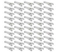 Ipetboom 50pcs White Car Air Conditioning Vent Clips Kit - Reusable U-shaped Automotive Air Outlet Fixing Clamps for Vehicle Interior Diffuser and Front Dash Vent