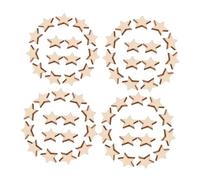 Ipetboom 50pcs Wooden Star Shapes Craft Ornaments Five-Pointed Blank Wood Cutouts for Painting DIY Wedding Christmas Party Decorations Small Wooden Stars for Arts and Crafts Projects