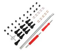 Ipetboom 54pcs Tyre Valve Stem Puller Tool Set with Scratch-Resistant Chrome Vanadium Steel and Plastic for Repair of Tubeless Tires on Motorcycles and Off-Road Vehicles