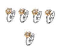 Ipetboom 5pcs Adjustable Sunflower Hug Ring for Women Unique Rotating Design Skin Friendly Material Birthdays and Special Occasions You Are