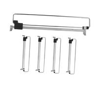 Ipetboom 5pcs Adjustable Telescopic Wardrobe Rods Iron Closet Hanging Bars Retractable Heavy Duty Clothes Rails for Home Bedroom Storage Organization