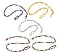 Ipetboom 5pcs Alloy Pocket Watch Chains Retro Watch Accessories 39cm Metal Chain Replacement Sturdy and Easy-to-use for Everyday Use